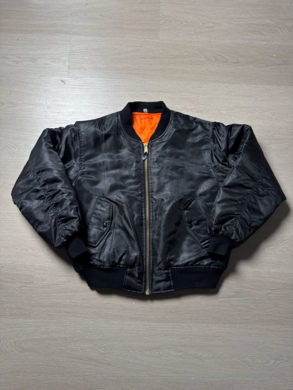 Vintage Rothco Men's Black Bomber Jacket